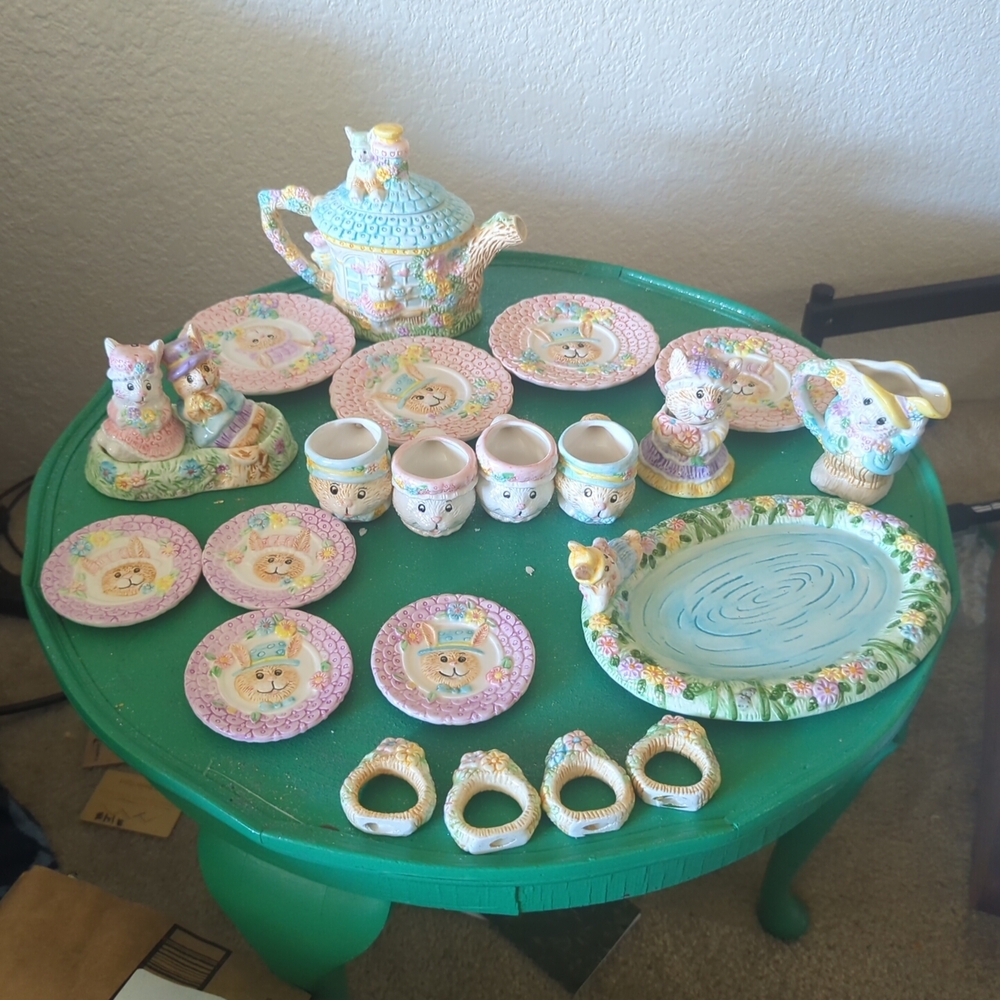 Charming Pastel Ceramic Tea Set